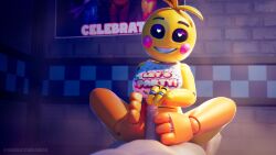 16:9 4k absurd_res animatronic anthro ashleyorange avian bib bird chicken clothing duo eyeshadow feet female first_person_view five_nights_at_freddy's five_nights_at_freddy's_2 foot_fetish foot_play footjob galliform heart_eyes heart_symbol hi_res humanoid looking_at_viewer machine makeup male male/female on_model orange_feet phasianid robot robot_anthro robot_humanoid scottgames sex toy_chica_(fnaf) widescreen yellow_body