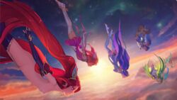 5girls breasts clothed clothed_female female female_focus female_only flat_chest green_hair human janna_windforce jinx_(league_of_legends) league_of_legends light's_hammer long_hair lulu_the_fae_sorceress luxanna_crownguard multiple_girls nude nude_female pigtails pink_hair poppy purple_hair red_hair riot_games shortstack small_breasts star_guardian star_guardian_janna star_guardian_jinx star_guardian_lulu star_guardian_lux star_guardian_poppy star_guardian_series tagme thighhighs yordle za2