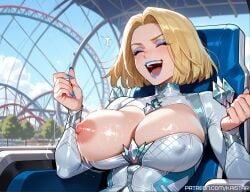 1female 1girls ai_generated amusement_park big_breasts big_breasts big_nipples blonde_female blonde_hair blonde_hair blonde_hair_female blue_clothing blue_eyes blue_eyeshadow blue_lips blue_lipstick breasts breasts cleavage emma_frost emma_frost_(marvel_rivals) female from_side happy huge_boobs huge_breasts kaistar large_boobs large_breasts laugh laughing light-skinned light-skinned_female light_skin marvel marvel_comics marvel_rivals medium_hair one_breast_out patreon roller_coaster short_hair sitting smile smiling smirk solo solo_female solo_focus tongue tongue_out white_skin white_skinned white_skinned_female