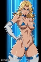 1girls big_ass big_breasts big_thighs bikini blue_bikini breasts bust busty chest curvaceous curvy curvy_figure digital_media_(artwork) fantastic_four female hips hourglass_figure huge_ass huge_breasts huge_thighs invisible_woman invisible_woman_(marvel_rivals) large_ass large_breasts large_thighs legs light-skinned_female light_skin marvel marvel_comics marvel_rivals mature mature_female micro_bikini pixiqueenie slim_waist sue_richards sue_storm thick thick_hips thick_legs thick_thighs thighs voluptuous waist wide_hips