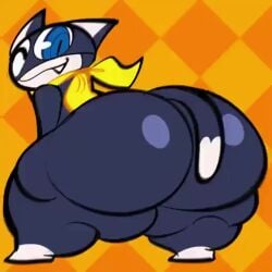 1boy anthro boxmingle bubble_butt choccalatemilk fat_ass furry male male_only morgana_(persona) sound sound_edit tagme thighs twerking video
