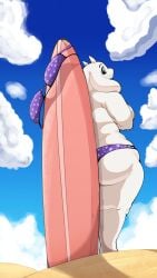 1girls ass beach bikini breasts chubby female goopyarts tagme topless toriel undertale