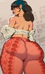 1girls 2d 2d_(artwork) alma_(monster_hunter_wilds) ass ass_focus back back_view big_ass big_butt big_thighs brown_hair bubble_ass bubble_butt curvaceous curvaceous_body curvaceous_female curvaceous_figure curvaceous_hips curvaceous_thighs curvy curvy_ass curvy_body curvy_female curvy_figure curvy_hips curvy_thighs dumptruck_ass fat_ass female female_focus female_only flare_pants forbidden_pants glasses huge_ass huge_butt huge_thighs large_ass large_butt large_thighs long_hair looking_back massive_ass massive_butt massive_thighs monster_hunter monster_hunter_wilds nezulet simple_background smile smiling solo solo_female solo_focus sweat sweatdrop sweating sweaty sweaty_body tagme thick thick_ass thick_butt thick_hips thick_legs thick_thighs thigh_gap thighs voluptuous voluptuous_female