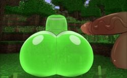 animated clapping_cheeks cock gif minecraft minecraft_(series) minecraft_background minecraft_mob shaking_butt slime slime_(minecraft) tagme twerking zeraniumz