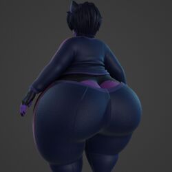 ass_expansion big_ass blueberry_inflation bubble_butt female furry huge_ass hyper_ass inflation tagme thick_thighs wide_hips zoidberg656