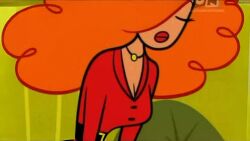 1998 1999 2000 2001 2002 2003 2004 2005 cartoon_network cleavage closed_eyes clothed craig_mccracken faceless_female hair_over_one_eye lips mbrart meta miss_bellum orange_hair powerpuff_girls production_studio_for_tv_series puffy_hair red_dress sad sara_bellum screencap screenshot solo