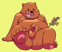 balls bear cartoon_network grizzly_(character) grizzly_bear keichi_barhazard male male_only mammal overweight penis solo we_bare_bears