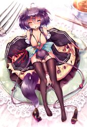 1futa animal_ears breasts cum dk_senie futa_only futanari heterochromia intersex nipples no_bra nopan open_clothes open_shirt penis shirt solo tail thighhighs