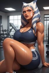 ahsoka_tano ai_generated amelia_aart ass big_ass big_breasts breasts female_only huge_breasts large_ass large_breasts solo_female star_wars thick_thighs togruta wide_hips