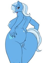 anthro anus ass big_breasts big_butt blue_body blue_fur breasts butt_grab cutie_mark digital_drawing_(artwork) digital_media_(artwork) equid equine female friendship_is_magic fur genitals hand_on_butt hasbro hi_res horn horse mammal my_little_pony mythological_creature mythological_equine mythology nipples nude nude_anthro nude_female open_mouth pia-sama pony purple_eyes pussy solo spread_butt spreading tail tongue tongue_out trixie_(mlp) unicorn unicorn_horn wide_hips