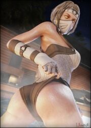 3d 3d_(artwork) ass_focus blender female female_focus female_only hot_tub joshiensfw khameleon mortal_kombat mortal_kombat_1_(2023) pool pulling_on_clothes pulling_on_panties sweat sweating sweaty_body water wet wet_body wet_clothes wet_skin white_eyes white_hair white_skin