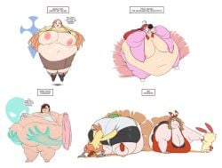 ayase_momo bbw belly_grab better_with_salt big_ass big_belly big_breasts colored_sketch dandadan exposed_breasts fat_ass fat_female female go-toubun_no_hanayome grabbing grabbing_ass may_(pokemon) morbidly_obese morbidly_obese_female nakano_itsuki obese overweight_female pokemon stuck stuck_in_wall sword_art_online tagme thick_thighs yuuki_asuna