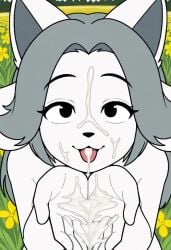 ai_generated cum field furry temmie_(undertale)