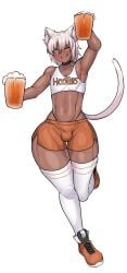 1boy 2024 beer bulge cat_ears cat_tail choker crop_top dark-skinned_femboy dark-skinned_male dark_skin femboy femboy_hooters gr4ndsoulfreak hooters hooters_uniform ian_mimu indie_virtual_youtuber male male_focus male_only midriff shorts sneakers solo solo_femboy solo_focus solo_male thick_thighs thighhighs twink virtual_youtuber white_hair wink yellow_eyes