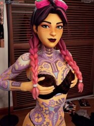 3d darkbahamuth fortnite jules_(fortnite) lingerie petite teenager young younger_female