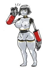 female franktonius gynoid nude nude_female oc original_character robot_girl solo tagme