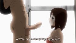 aneki_no_kounai_kaikinbi animated brown_hair censored penis revealing_penis undressing