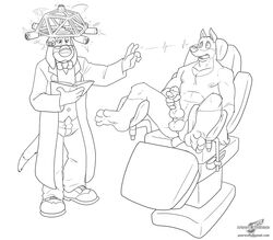 anthro balls blitz_(road_rovers) book bow_tie canine chair clothing doberman erection eyewear feet glasses hybrid_penis hypnosis machine male male_only mammal masturbation mind_control muscular nipples nude open_mouth penile_masturbation penis professor_hubert reading road_rovers sitting standing toes uncut wolfblade