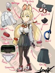 alice_thymefield blouse bunny_ears bunny_girl character_sheet clothing ecchi female female_focus female_only fencing furry girly hoyoverse leggins mihoyo panties pixyfox23 shorts sketch skirt sneakers solo_female sword writing zenless_zone_zero zzz