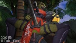 3d 3d_(artwork) alternate_version alternate_version_available balls big_penis clothed clothed_female clothing different_angle dragon dragon_girl dragon_humanoid exposed_pussy fortnite glowing_eyes glowing_hair huge_penis long_hair long_hair_male looking_down looking_down_at_partner mostly_clothed mostly_clothed_female open_mouth outdoors outside partially_clothed partially_clothed_female penis polus_(fortnite) pussy reptile reptile_girl reptile_humanoid reverse_cowgirl_position riding riding_penis ripped_clothes ripped_clothing ripped_pants synthesis_(fortnite) thigh_boots tob_art_ vaginal_penetration watermark