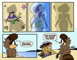 1girls beach bikini covering_eyes embarrassed female tagme text vicky_(why2kz) why2kz