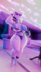 1girls breasts cattzz cosplay cryptiacurves fazclaire's_nightclub female female_only five_nights_at_freddy's grand_theft_auto grand_theft_auto_vi gta_vi_cover_girl marie_(cally3d) marionette_(fnaf) smiling_at_viewer smug solo tagme thick_thighs thighs white_body white_hair white_pupils white_skin