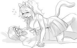 captain_harlock cat_ears cat_girl cat_tail catgirl clarice_(sona) cute femdom harlock hetero heterosexual heterosexual_female heterosexual_male human ikkigae leijiverse lipstick lipstick_mark lipstick_marks oc_x_canon rough_sketch self_insert selfinsert selfship selfshipping sketch space_pirate_captain_harlock straight tackle wholesome yumeship yumeshipper yumeshipping