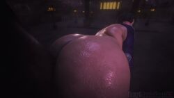 1boy 1girls anal_sex asian_female ass_cleavage assjob backshots between_buttocks big_ass big_butt black_hair bubble_ass bubble_butt continue_after_cum cum cum_on_ass cum_string cumshot dark-skinned_male earrings hand_on_ass hd hi_res high_resolution hot_dogging icyshadowx japanese_female jiggling_ass lamppost light-skinned_female marvel mutant_(marvel) ninja ninja_girl partially_clothed_female psylocke psylocke_(sai)_(vengeance) realistic_textures sex_from_behind shorter_than_30_seconds sound steam tagme unseen_male video x-men