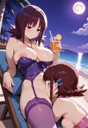 2girls ai ai-created ai_art ai_assisted ai_generated big_breasts breasts breasts_out cocktail cunnilingus duo faith_(pokemon) game_freak greymaker ivy_(pokemon) licking licking_pussy lingerie mature_female mature_woman medium_breasts nintendo nipple_slip nipples older_female older_female_and_younger_female philena_ivy pokemon pokemon_(anime) pokemon_anime pokemon_character pokemon_professor stable_diffusion summer yuri
