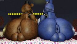 2boys 3d 3d_animation animated animatronic ass balls ballsack bear big_ass big_moobs bonnie_(fnaf) bunny donut_anus enormous_ass five_nights_at_freddy's freddy_fazbear gay huge_ass huge_balls looking_back male male_only massive_ass moobs muitetul nipples presenting_ass puffy_anus robot tagme twerking video video_game_character