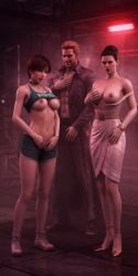 ai_generated albert_wesker excella_gionne rebecca_chambers resident_evil resident_evil_0 resident_evil_5 wesker_ai