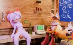 1boy 1boy1girl 1girl 1girls 3d 3d_(artwork) anthro closed_eyes fox fox_boy furry korby32_(artits) nude nude_female penetration penis perci_the_bandicoot portal sega simple_background sonic_(series) sonic_boom sonic_the_hedgehog_(series) tails