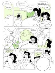 2019 bunny_girl catgirl comic commission dr-worm giantess lewdlemage size_difference stuffed_belly tagme vore vore_belly