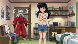 ai-created ai_generated angry_female animated bedroom bra domestic_abuse embarrassed_female inuyasha inuyasha_(character) kagome_higurashi panties sound tagme tagme_(artist) undressing video walking_in_on