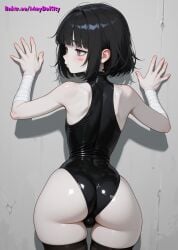 1boy ai_generated ass bodysuit bulge femboy otoko_no_ko solo trap yaoi