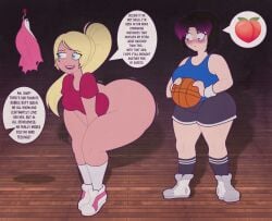 2girls ass blush bottomless covering embarrassed female kinggargantuas nude tagme