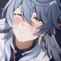 cum_on_face gay honkai:_star_rail sunday_(honkai:_star_rail) yaoi