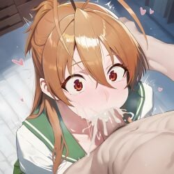 1girl ai_assisted ai_generated beautiful_girl big_ass big_breasts curvy female highschool_of_the_dead miyamoto_rei rei_miyamoto school school_uniform schoolgirl sexy taugust thighhighs