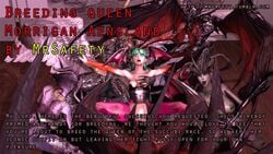 3d clothed_sex clothing crossover darkstalkers desire_demon diablo diabolos dialogue dragon_age english_text female gangbang green_hair head_wings male medium_breasts morrigan_aensland mr_safety rape small_breasts succubus text