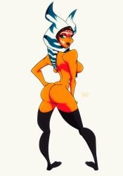 1girls aas ahsoka_tano alien big_ass breasts duck4lunch female orange_skin solo star_wars togruta