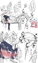 1girls anal anal_sex ass black_hair blue_archive blush double_penetration female from_behind fuuka_(blue_archive) gehenna_academy_student halo juri_(blue_archive) ki_no_nekko penetration sex sex_from_behind tentacle tentacle_sex