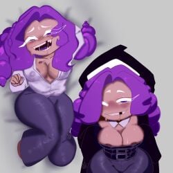 boobs cookie_run drunk_female nipple_outline nipples nipples_visible_through_clothing purple_eyes purple_hair suggestive suggestive_look suggestive_pose suggestive_posing