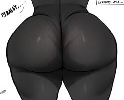 ass ass_focus big_ass big_butt booty butt clothed dialogue dragon_ball dragon_ball_super dragon_ball_z fat_ass fokii huge_ass jj_fuki leggings nice_ass original_character saiyan saiyan_female skintight_clothing thick_ass thick_booty thick_thighs thighs