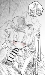 1boy 1girls blowjob blue_archive blush cum cum_in_mouth fellatio female halo ki_no_nekko male mari_(blue_archive) mari_(idol)_(blue_archive) oral penis trinity_general_school_student
