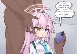 1boy 1girl 1girls ahoge blue_archive blue_eyes brain_fuck breasts corpse dark-skinned_male death empty_eyes english_text gore guro halo heterochromia hoshino_(blue_archive) ju_ge long_hair long_sleeves murder necktie necrophilia nipples open_mouth pink_hair pink_halo sex shirt skirt skull_fucking snuff tongue_out very_long_hair white_shirt yellow_eyes