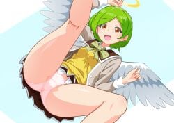 angel angel_wings clothed clothed_female female panties puyo_puyo puyo_puyo_quest roco_(puyo_puyo) skirt upskirt