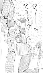 1boy 1girls blowjob blue_archive blush fellatio female halo ki_no_nekko male oral shizuko_(blue_archive) umika_(blue_archive)