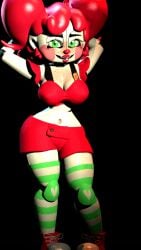 3d animated circus_baby circus_baby_(fnaf) clothing hip_sway hips looking_at_viewer loop red_hair summer_of_87_baby