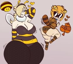 1boy 1girls :3 ahoge alien alien_boy alien_humanoid alien_look_like_human alternate_form androgynous animal_ears animal_tail arm_behind_head arm_up armpits ass ass_cleavage back_view bangs bare_shoulders bee_antennae bee_costume bee_mushroom bee_wings big_ass big_breasts blonde_hair blue_eyes blue_mouth blush blush_lines blush_stickers bottom_heavy breasts brown_heart bubble_butt busty cleavage clothed clothing crossover curvaceous curvy curvy_female curvy_figure curvy_male cute cyan_eyes eye_bags eyelashes eyewear female femboy feminine_male footwear front_view ftrashpickle full_body fur_collar fuzzycapsule08 girly gloves goddess goth goth_girl hair_over_one_eye hairband half-closed_eyes hand_behind_head handwear heart height_difference honeycomb_(pattern) huge_ass huge_breasts human human_female humanoid humanoid_male large_ass large_breasts leggings legwear light-skinned_female light-skinned_male light_skin long_gloves long_hair long_sleeves looking_at_another looking_at_partner looking_at_viewer looking_back male mario_(series) motion_lines mushroom narrowed_eyes nintendo orange_hair orbulon orbulon_(human_form) pantyhose power_up princess_rosalina raccoon_ears raccoon_tail shades shiny_clothes shiny_hair shiny_skin shiny_thighs short_hair smile smiling smiling_at_viewer socks striped_clothing striped_gloves striped_legwear super_leaf super_mario_galaxy super_mario_odyssey tanooki_ears tanooki_suit tanooki_tail thick_thighs thighs tight_clothing tired_eyes voluptuous voluptuous_female voluptuous_male wario_(series) warioware warioware_gold white_background white_fur wide_hips wings yellow_heart