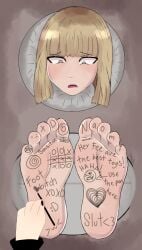 barefoot bondage foot_fetish foot_wall foot_writing humiliation soles through_wall tic_tac_toe tickle_fetish tickle_torture tickling tickling_feet writing_on_feet writing_on_foot